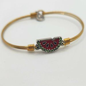 Watermelon Bangle Bracelet Jewelry Retired Design Rare Find Luca & Danni 7.5"